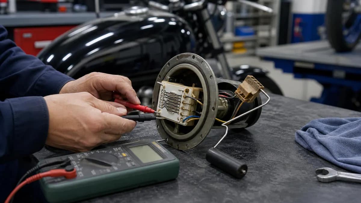 Application illustration of small vehicle level sensing considered for Motorcycle Fuel Gauge Resistor Card