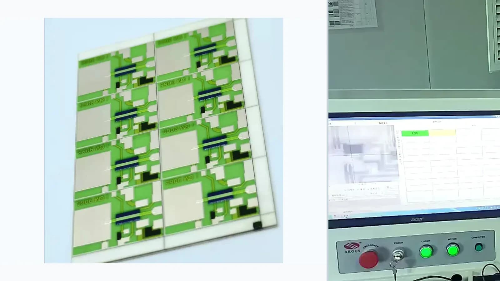 Composite view of cataloged ceramic circuit, via, resistor-array, or voltage-divider products paired with separate inspection context for Laser-Trimmed Resistor Network Engineering Review