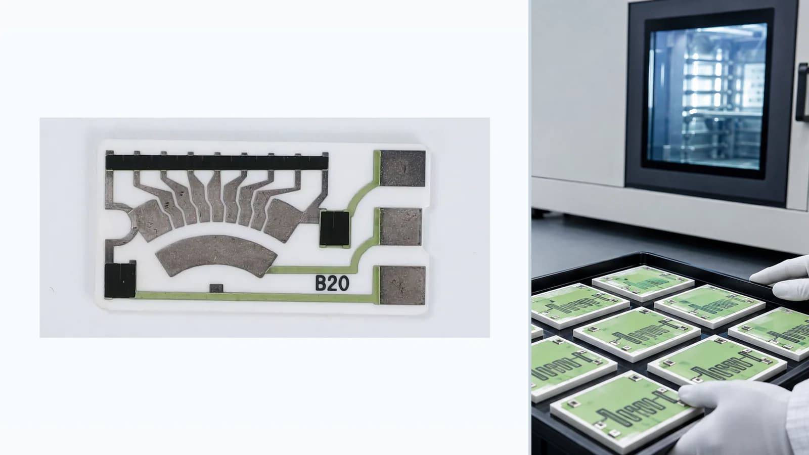 Composite view of cataloged sensor resistor cards paired with representative inspection or reliability context for Chemical and Media Compatibility Testing