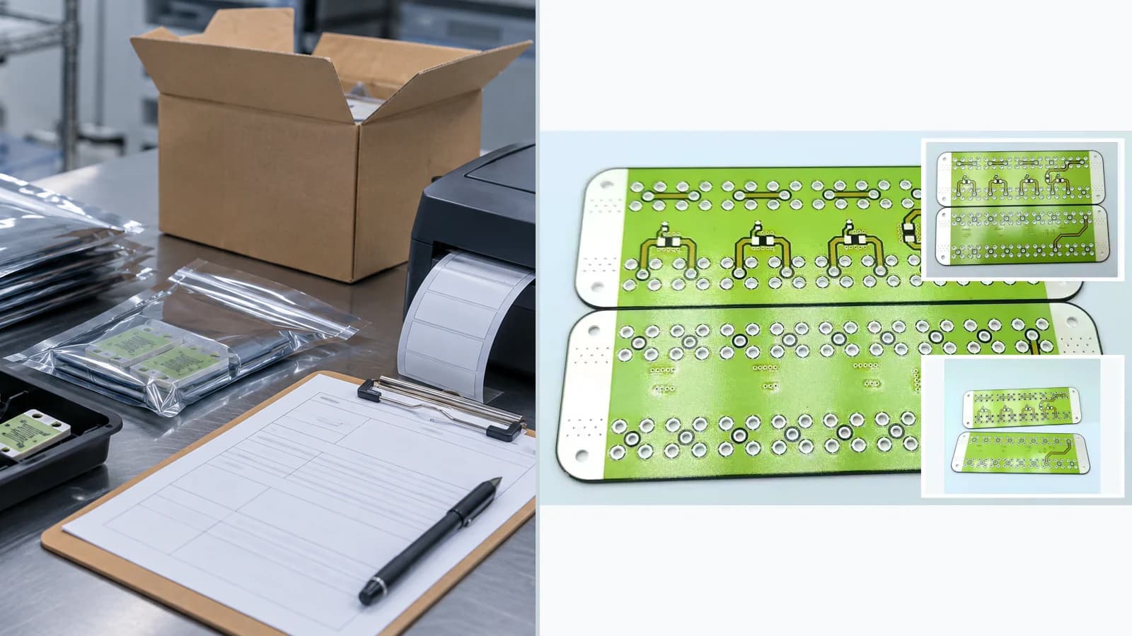 Composite view of surface measurement, optical inspection, document reference, packing, and product-detail context from separate records for Outgoing Inspection and Lot Release