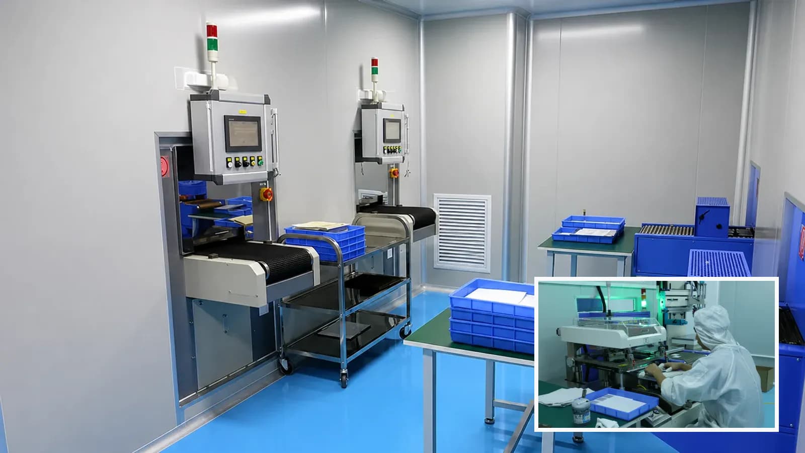 Composite view of real thick-film printing and thermal-processing environments paired with cataloged glazed ceramic circuits or resistor products for Thick Film Conductor Printing and Firing