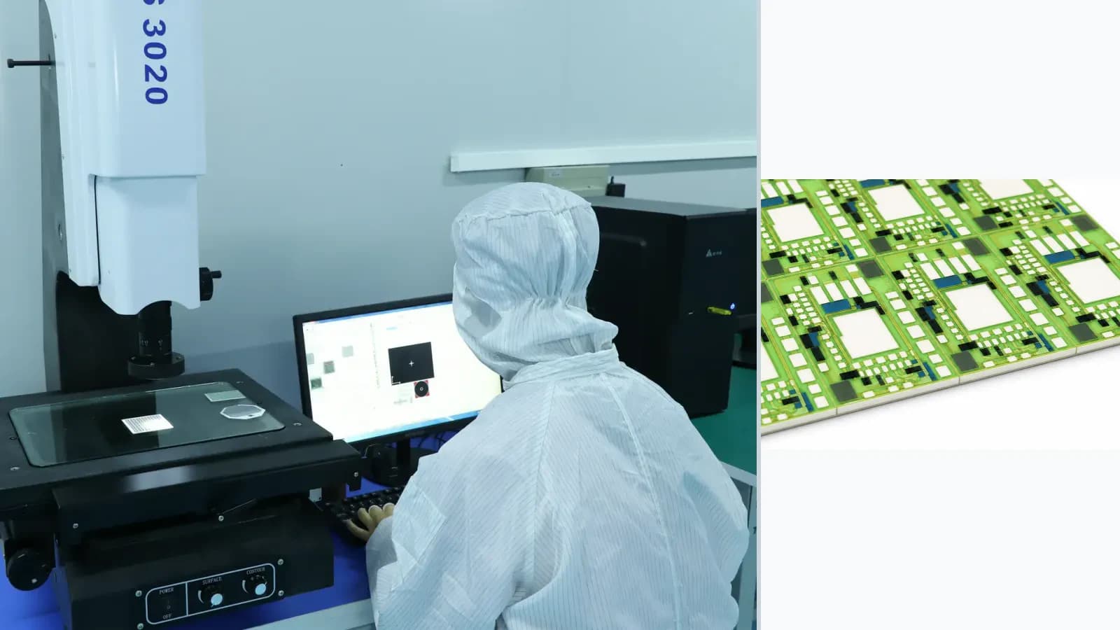 Composite view of surface measurement, optical inspection, document reference, packing, and product-detail context from separate records for Cross-Section Microscopy of Thick Film Layers