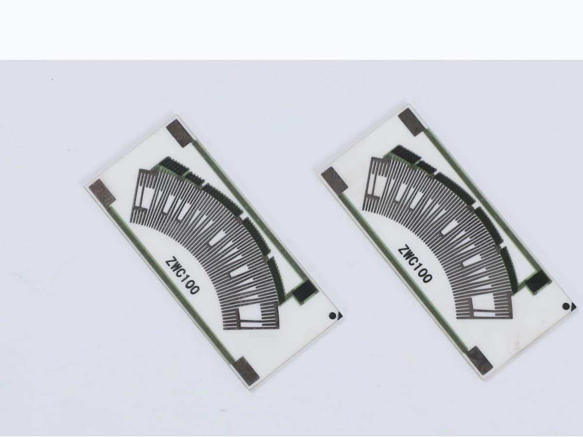 Accelerator Pedal Position Sensor Resistor Card verified printed-feature detail for pedal travel and track mapping