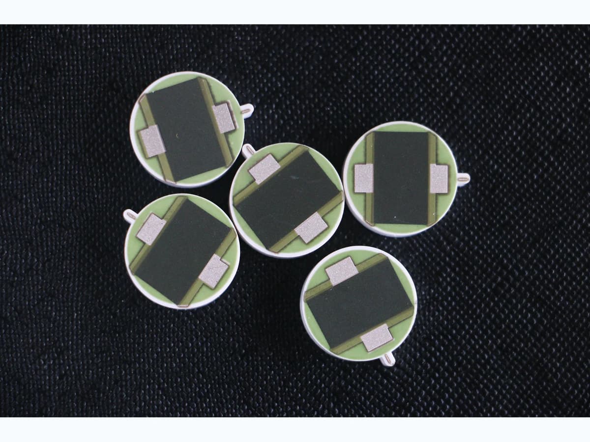 Real product photograph of a ceramic thick film resistor network