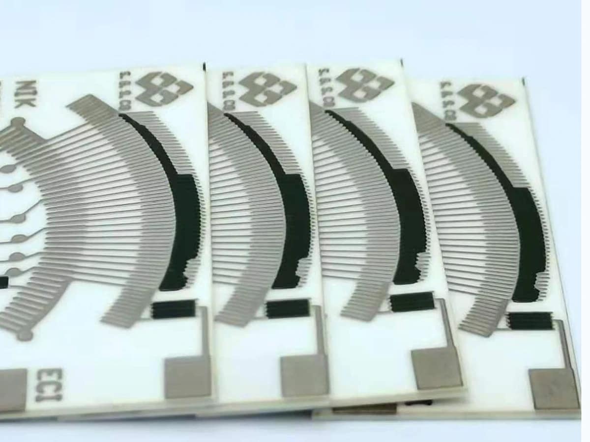 Linear Position Sensor Resistor Card verified printed-feature detail for track, collector, and terminal layout
