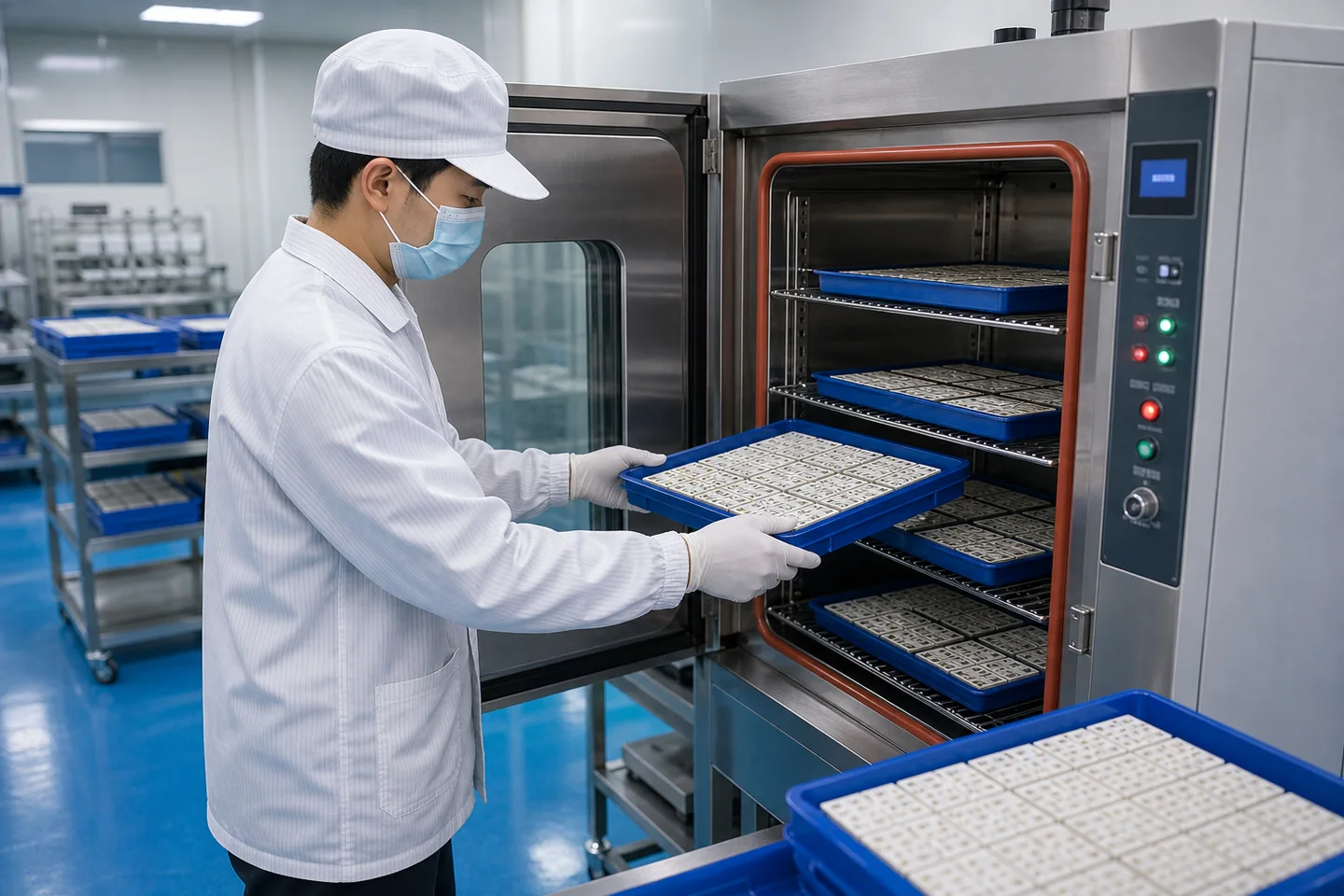 Drying oven process for printed ceramic substrates