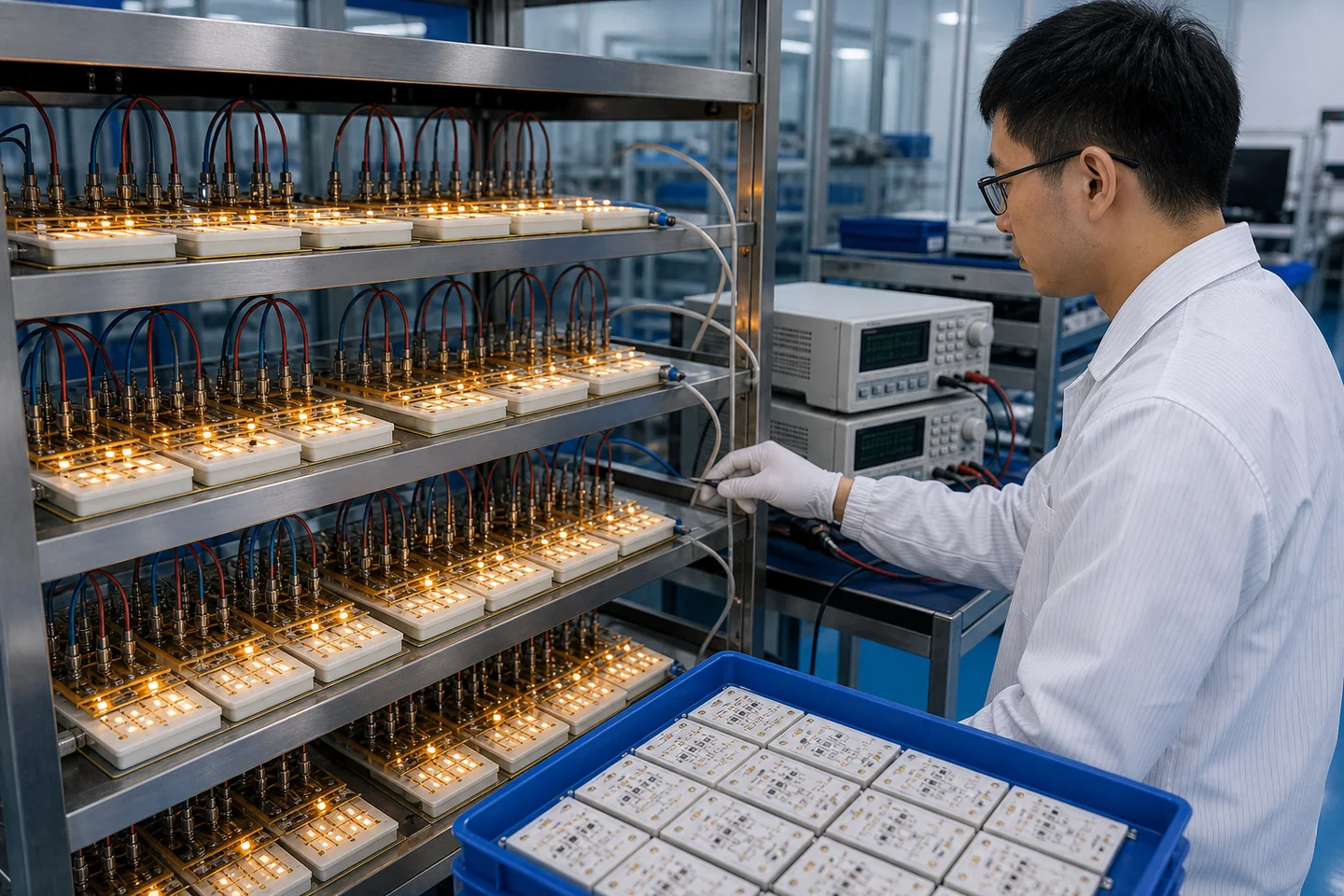 High temperature aging test for thick film circuits