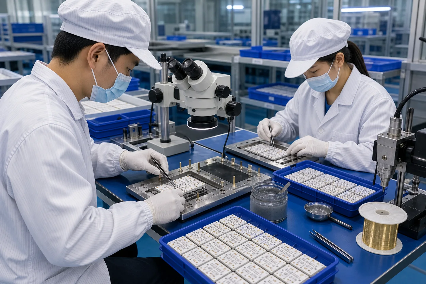 Hybrid circuit assembly preparation
