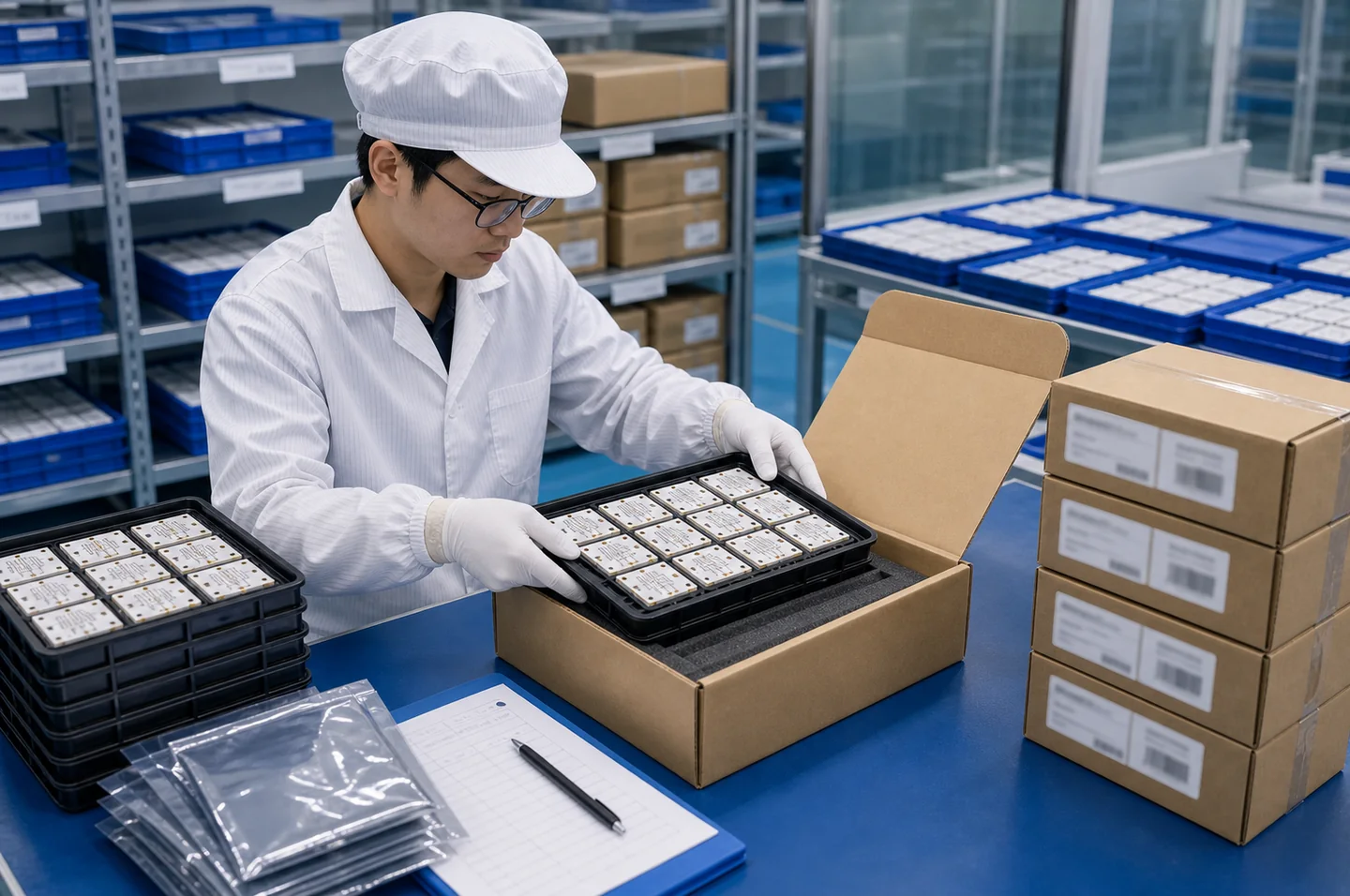Packaging and shipment preparation for ceramic thick film circuits