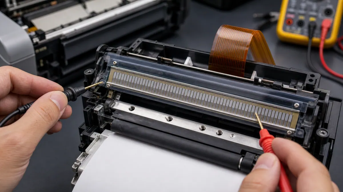 Application illustration of a compact thick film thermal module in printhead equipment