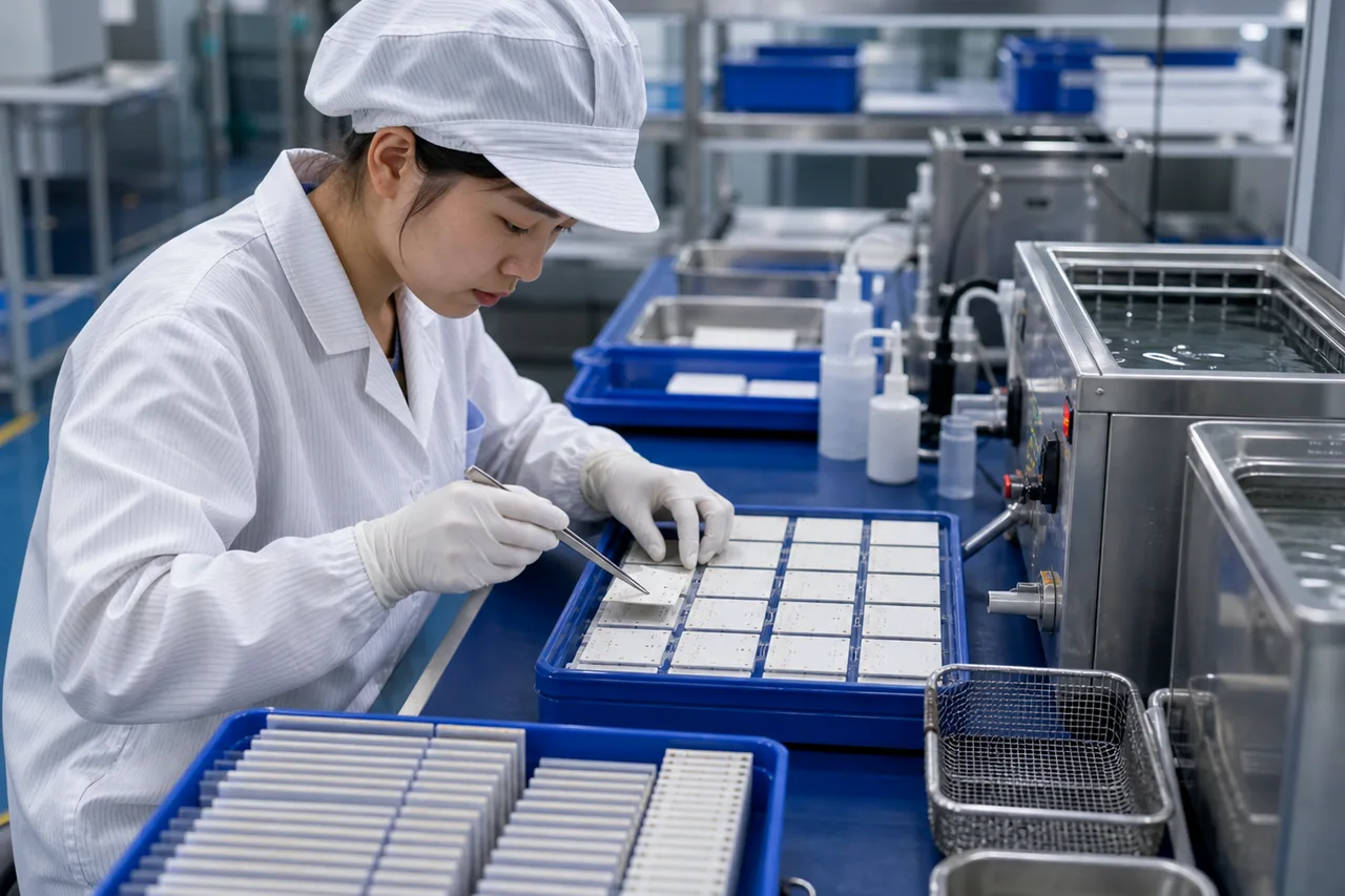 Ceramic substrate preparation before thick film printing