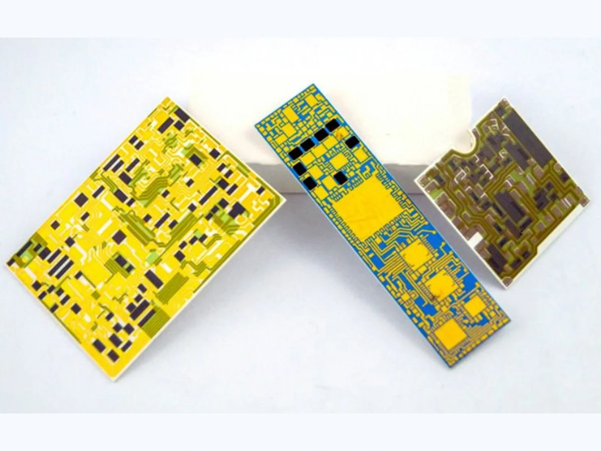 Component attachment interfaces on ceramic hybrid circuits, where bondline control affects electrical and mechanical behavior.