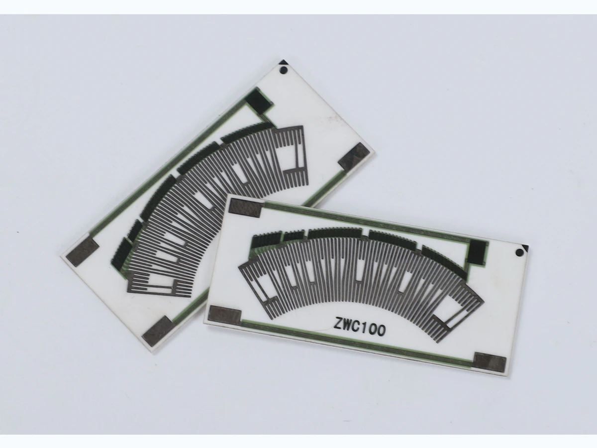 Verified complete accelerator pedal position sensor resistor card with printed arc tracks and terminals