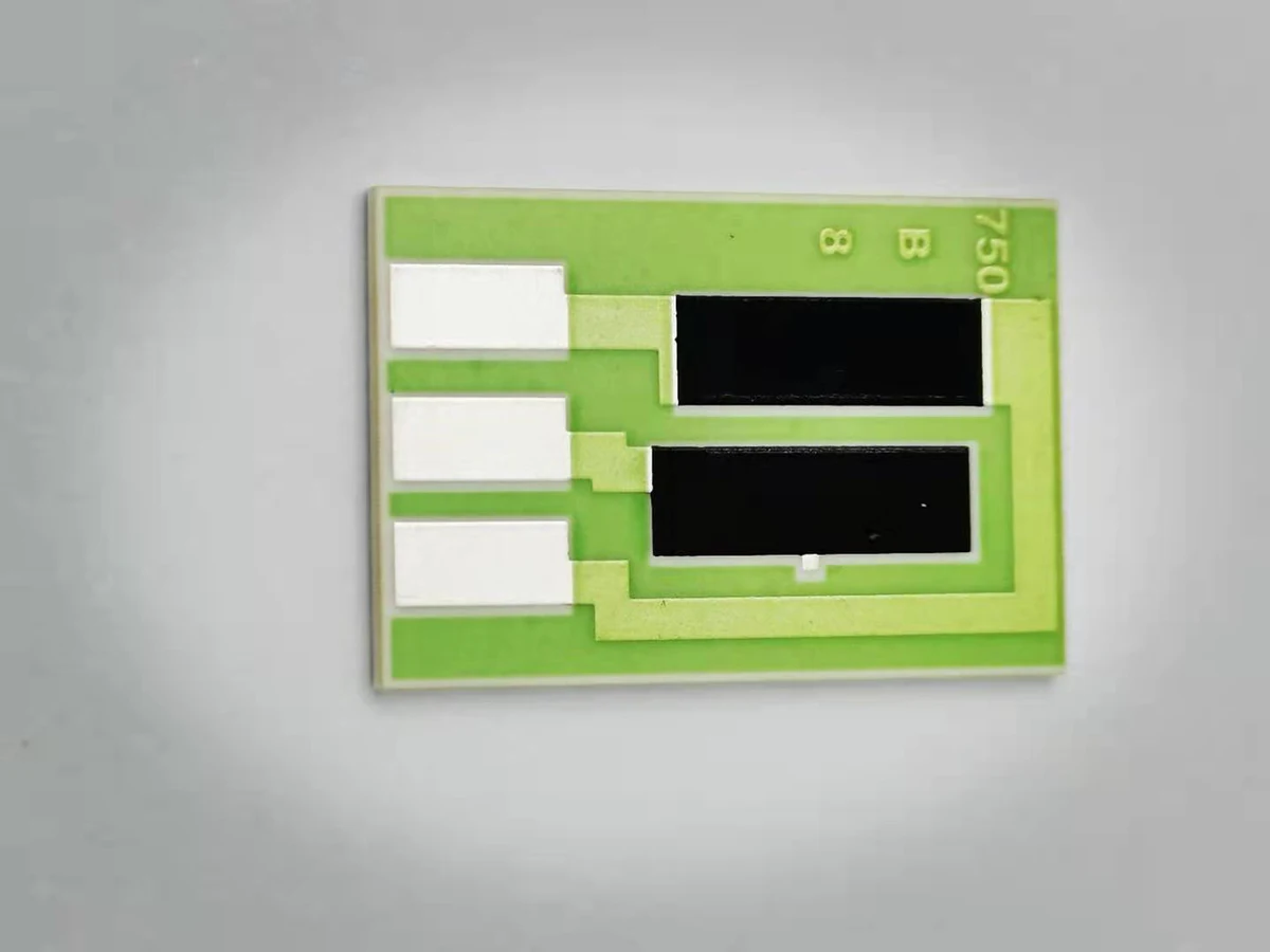 Real alumina ceramic substrates with printed thick film resistor elements