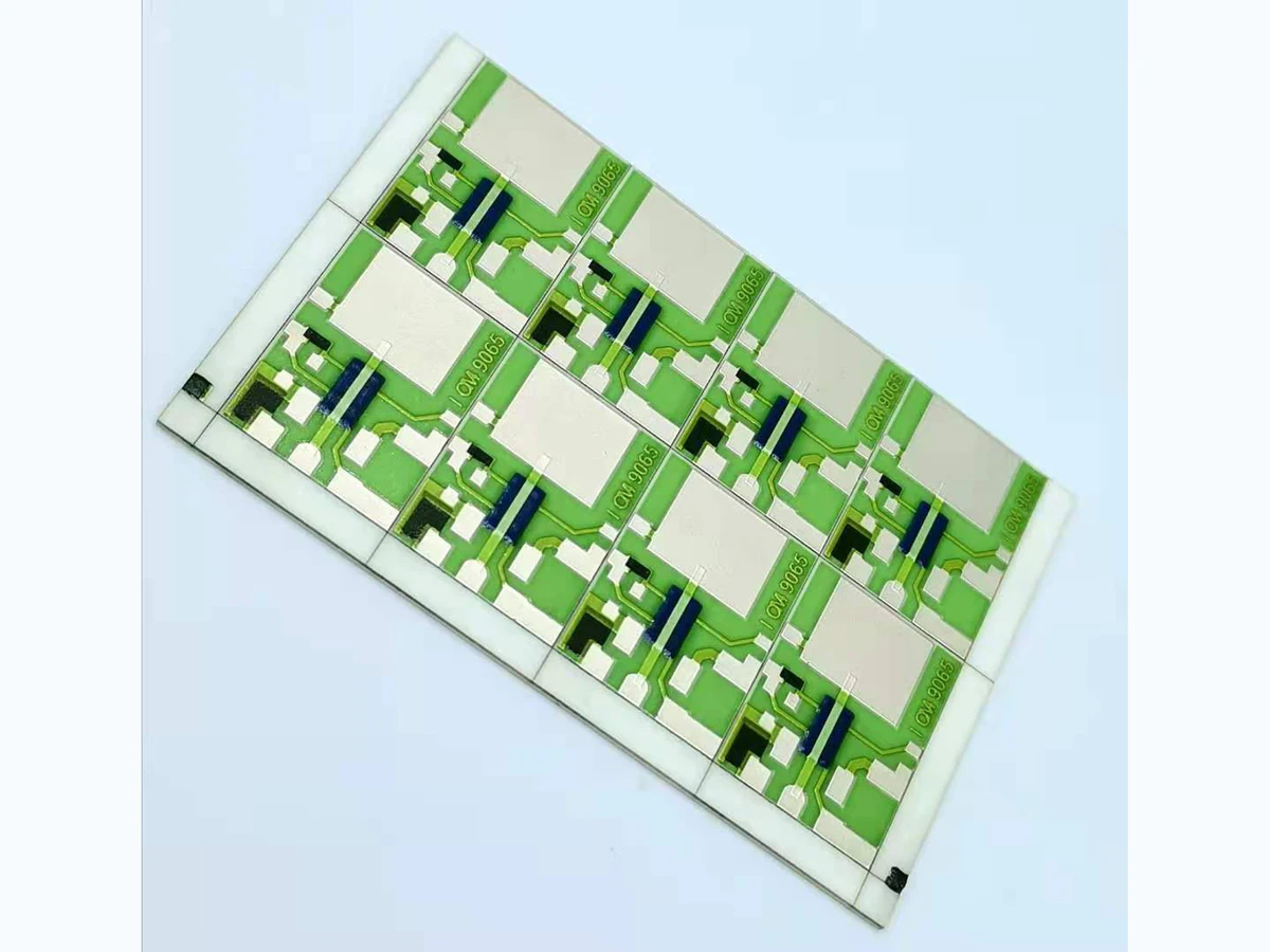 Real laser-trimmed thick film resistor-array samples on alumina