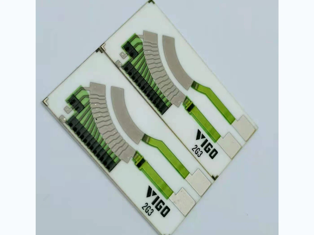 Verified complete oil level sensor resistor card with printed arc tracks, conductor paths, and terminal pads