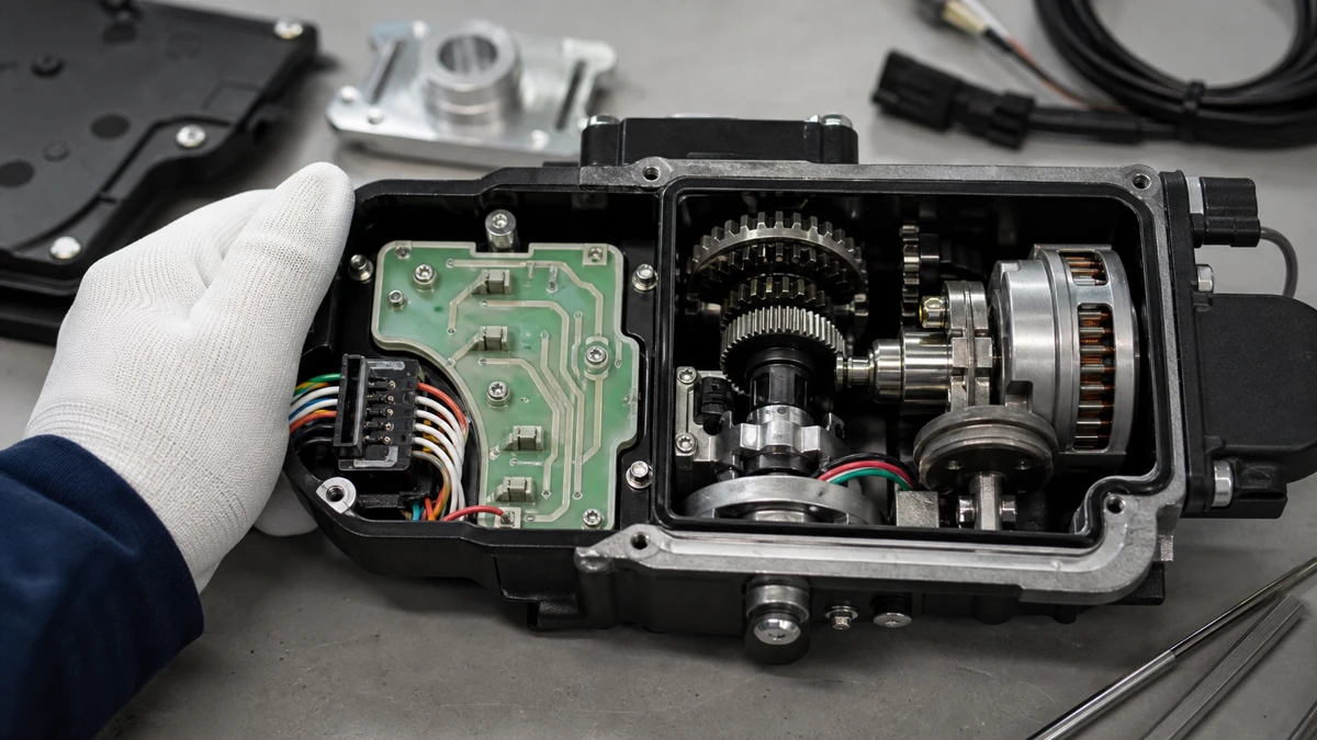 Application illustration of a generic thick film routing circuit inside a compact actuator control assembly