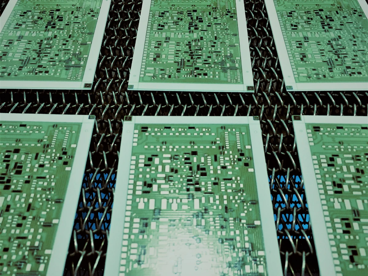 Real batch of printed dielectric crossover ceramic circuits